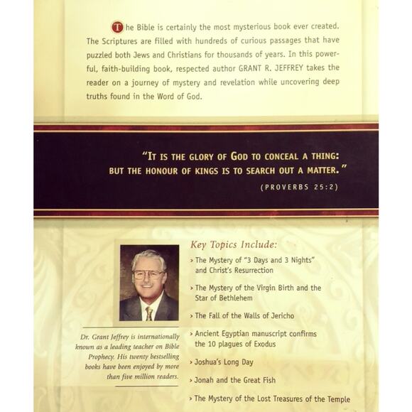 Unveiling Mysteries of the Bible 1st Ed Faith Christian Book Grant R. Jeffrey - Picture 6 of 7